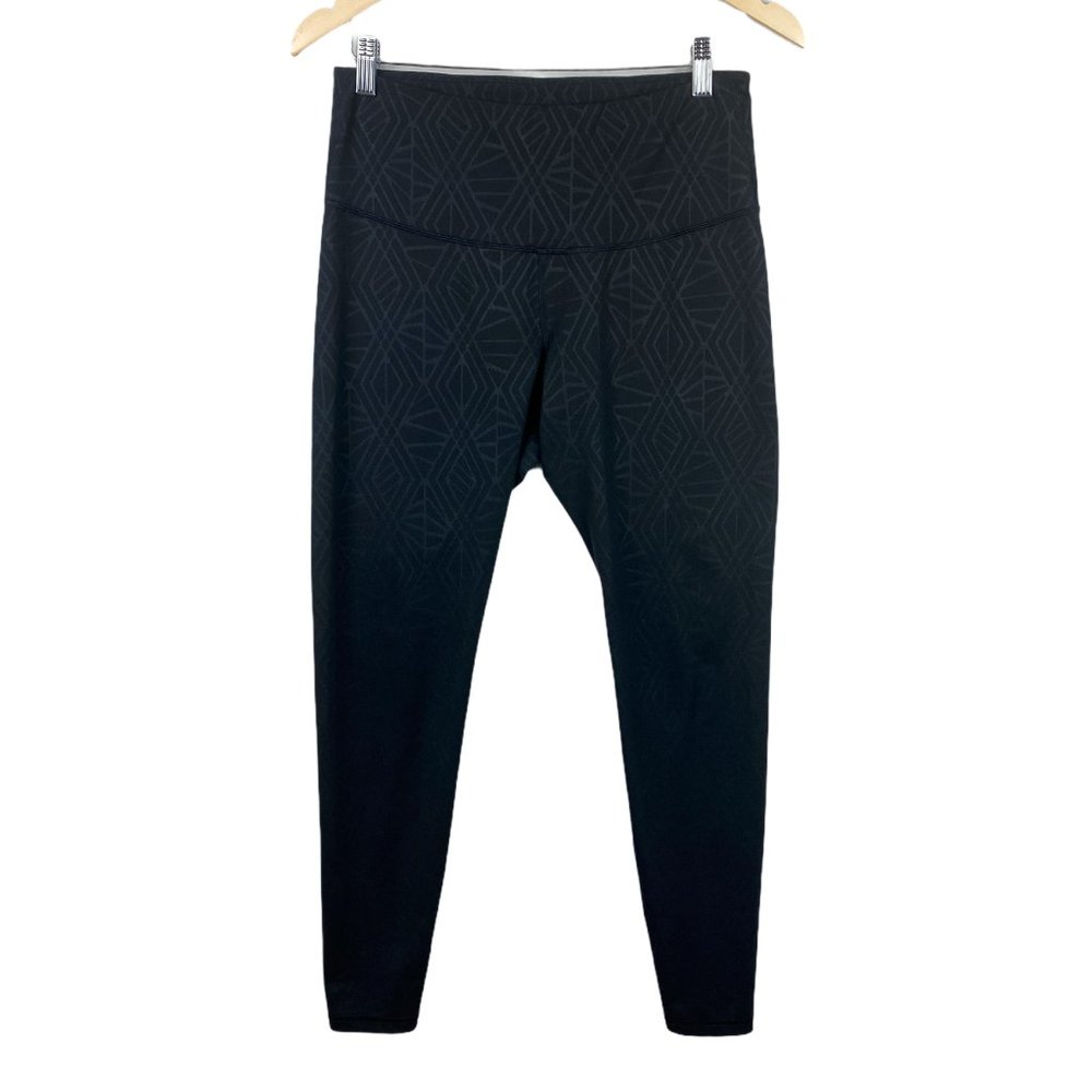 Old Navy Go Dry Leggings Black Geo Print Active L